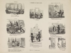 Tegneserie af en forordning i Utrecht om bygning og nedrivning, 1857 Bygnings- og nedrivningsbestemmelser (titel på objekt) af Anonymous