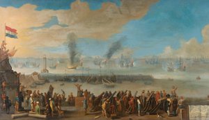 Slaget ved Livorno (14. marts 1653) af Anonymous