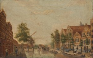 Brouwersgracht i Amsterdam af Anonymous