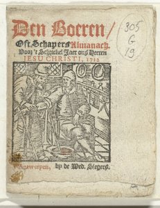 Titelside for: Den Boeren / Oft Schapers Almanach Voor 