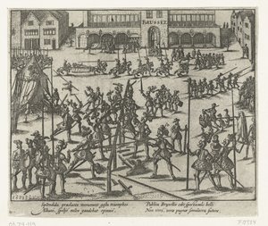 Turnering på Grand Place i Bruxelles, 1569 af Anonymous