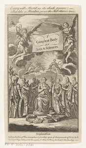 Triomf van Vrede En komplet Body of Arts & Sciences (titel på objekt) Titelside for: S.n., The Universal Magazin of Knowledge and Pleasure Vol III, 1748 af Anonymous