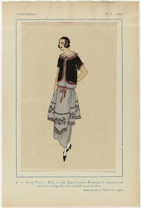 Meget parisisk, 1923, nr. 6: 8. UNG PIGE. - Algeriet slørkjole... af Anonymous
