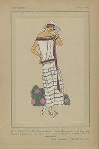 Meget parisisk, 1923, nr. 7: 4.- DRAGONFLY. - Meget elegant taft kjole... af Anonymous