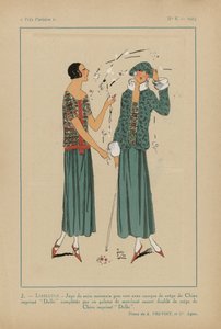 Meget parisisk. Mode, Chic, Elegance Meget parisisk, 1923, nr. 8: 2.- DRAGONFLY. / Marokkansk satin nederdel... af Anonymous