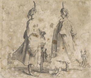 To mænd i kapper med turbaner på hovedet Costume Studies (serietitel) af Anonymous