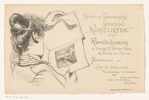 Invitation fra Maler- og Tegneforeningen Art Love af Anonymous