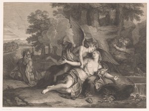 Venus trøstet af Amor af Anonymous