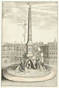 Vier Stromen Fontein Innocentivs ti mvs p.m. Pamphilis fødested (...) (titel på objekt) Nysgerrig ny arkitektur (serietitel) af Anonymous