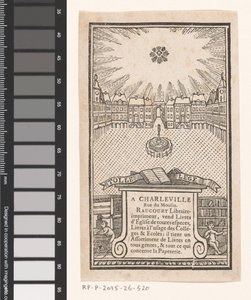 Visitkort fra Jean-Baptiste-François Raucourt, boghandler og bogtrykker i Charleville af Anonymous