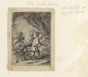 Flyvning til Egypten: Lille plade Recueil de Rembrandt af H. L. Basan, 1807/1808, 65 (124) (serietitel) Recueil de quatre-vingt-cinq estampes originales (serietitel) af Anonymous