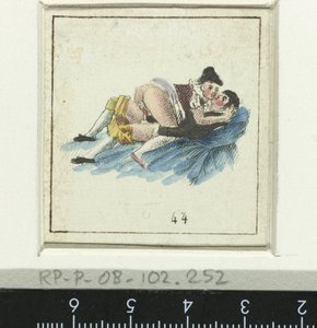 Par, der elsker, mand og kvinde klædt Eight Erotic Scene (serietitel) af Anonymous