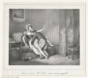 Par elsker på en sofa Finissez donc Mr. Jules votre maman appelle. (titel på objekt) af Anonymous