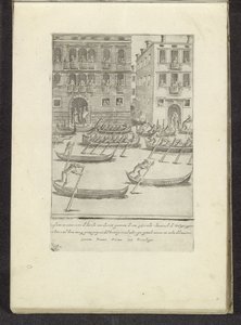 Konkurrence af gondoler og robåde i Venedig Scener fra venetiansk liv (serietitel) Habiti d