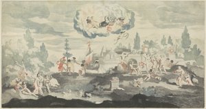 Solguden Apollo kører i sin vogn hen over himlen af Anonymous