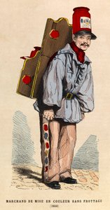 En farvehandler uden friktion i Paris i 1850 - privat samling af Anonymous Anonymous