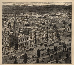 Adelaide - Australien - 1890 - gravering 1890 af Anonymous Anonymous