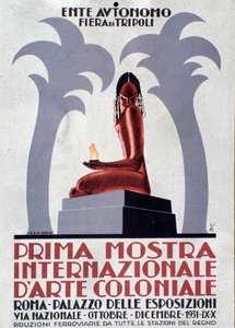 Reklameplakat for første udstilling af kolonial kunst af Anonymous Anonymous