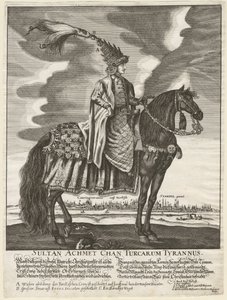 Ahmet III - Sultan Ahmed III (1673-1736) - Anonym - 1710 - Kobberstik - 37,5x28 - Privat samling af Anonymous Anonymous