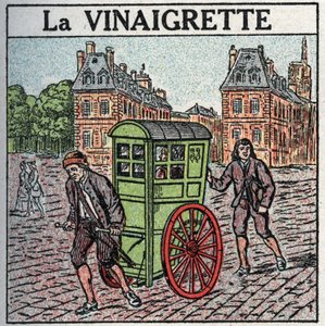 Dyretræk: kørestolen eller "påklædningen" i det 17.-18. århundrede. Anonym illustration fra 1925. Privat samling. af Anonymous Anonymous