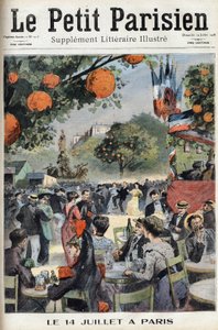 Bal den 14. juli i Paris. En af avisen "" Le petit parisien"" den 19/07/1908. Privat samling. af Anonymous Anonymous