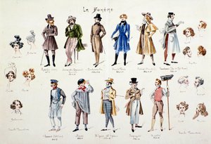 Karakterer fra La boheme-operaen af Puccini (1896) af Anonymous Anonymous