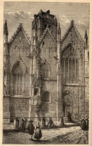 Notre-Dame Kirke (Notre Dame) af glas - Glas (Ille-et-Vilaine) - gravering i "" PATRIE" - PACUREQUIREQUE BESKRIVELSE AF FRANKRIG I 6 BIND AF LUCIEN HUARD - slutningen af ​​1800-tallet af Anonymous Anonymous