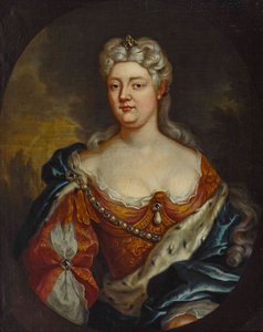 Grevinde Palatine Caroline af Nassau-Saarbrücken (1704-1774) - Anonym. Olie på lærred, ca. 1725. Mål : 85x67 cm Privat Samling af Anonymous Anonymous