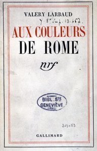 Cover af "" In the Colours of Rome"" af Valéry Larbaud, Paris, Gallimard af Anonymous Anonymous