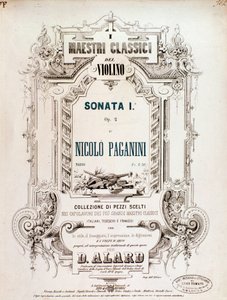 Cover af partitur af Sonata 1, op 2 af N Paganini af Anonymous Anonymous