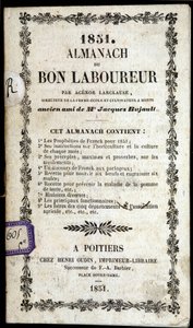 Forside af Almanach du Bon Ploureur, af Agenor Larclause, Poitiers af Anonymous Anonymous