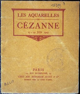 Forside til kataloget for udstillingen "" The Watercolors of Cézanne"" af Anonymous Anonymous