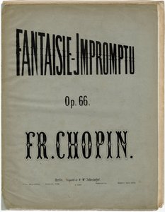 Forside til den tyske udgave af Fantaisie-Impromptu, Op. 66 - Frederic Chopin (1810-1849). Litografi, ca 1856. Privat Samling af Anonymous Anonymous