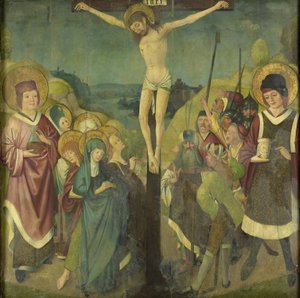 Korsfæstelse med de hellige Cosmas og Damian af Anonymous Anonymous