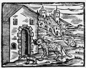 Djævel og heks forvandler sig til ulv og kat - "" Compendium Maleficarum"", handler om hekse, deres ondskab og deres sortileges af Francesco Maria Guazzo eller Guaccio eller Guaccius (15?? -16??) 1608 Privatsamling af Anonymous Anonymous