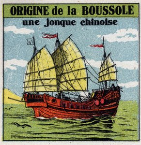 Jordmagnetisme: gammel kinesisk skrammel ved hjælp af de første comps. Anonym illustration fra 1925. Privat samling. af Anonymous Anonymous