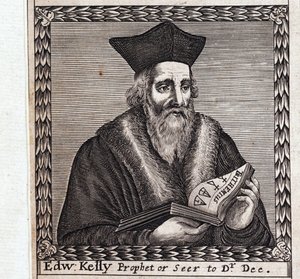 Edward Kelley eller Edward Talbot (1555-1597) - Anonymt værk, gravering af Anonymous Anonymous
