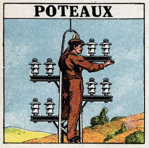 El-rør: el-pæle. Anonym illustration af 1925. Privat samling. af Anonymous Anonymous