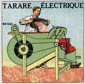 Elektrisk værktøj: Tværsnit af en elektrisk tarare. Anonym illustration fra 1925. Privat samling. af Anonymous Anonymous