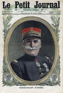 Første Verdenskrig 1914-1918 (Krig 14-18). Portræt af den franske general Pierre Dubois (1852-1924). I "" Le Petite Journal"", den 18/06/1916. Privat samling af Anonymous Anonymous
