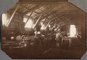 Første Verdenskrig 1914-1918: Barakker af sårede franske krigssoldater i Couville i Den Engelske Kanal, Nedre Normandiet (Nedre Normandiet), Frankrig. Anonym fotografering maj 1917. Privat samling, Stella. af Anonymous Anonymous