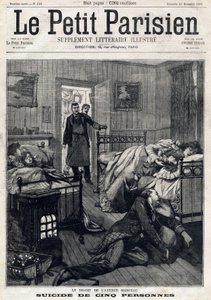 Fem selvmord på Avenue Marceau i Paris. I "" Le Peute Parisien"" den 21/11/1897. Privat samling af Anonymous Anonymous