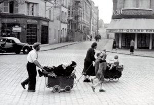 Frankrig juni 1940: Udvandring af befolkningen ved Porte d