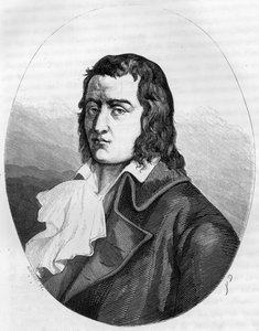 Fransk revolution: "" Portræt af Francois Babeuf dit Gracchus (1760-1797) Fransk revolutionær - Indgravering af 1863 i "" Le Livre Rouge - Histoire De L