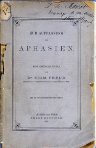 Frontispice af bogen "Zur Auffassung der Aphasien"" (Om afasi: en kritisk undersøgelse. Med 10 indgraveringer i teksten) af Sigmund Freud, doneret til Jean Martin Charcot (1825-1893) af forfatteren (tidligere Charcot-elev). Leipzig og Wien af Anonymous Anonymous