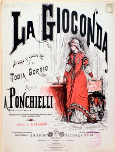 Frontispice af La Gioconda, opera af Ponchielli af Anonymous Anonymous