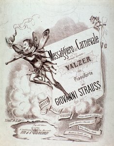 Frontispice af partitur af Carnevals-Botschafter (op. 270) af Johann Strauss af Anonymous Anonymous