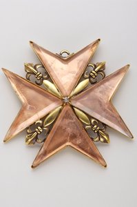 Storhertugen af Toscana - Sankt Stefansordenen: kors af prior eller foged - forside - Model af det 17. århundrede - Guld, bronze, kobber og krystal størrelse - D: 9,7 cm; vægt: 70 g - Privat samling af Anonymous Anonymous