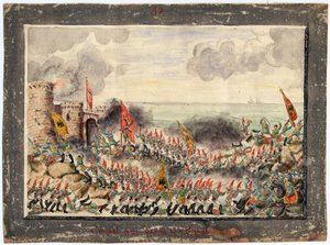 Guerre russo-turque de 1828-1829 Belejringen af Varna i september 1828 - Anonym - 1829 - Akvarel på papir - 21x29,3 - Privat samling af Anonymous Anonymous