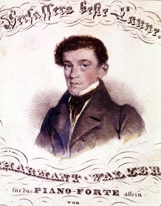 Johann Strauss senior (1804 - 1849). Portræt på en partition. af Anonymous Anonymous